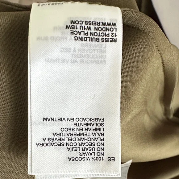NWT Reiss Olive Satin Midi Dress